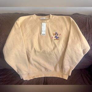 Obey Disco Duck Crew Sweatshirt - Oat Milk - New with Tags